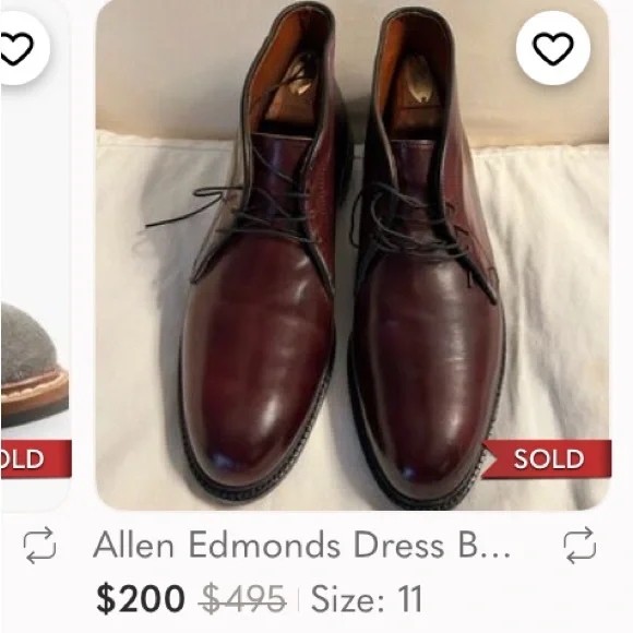 Allen Edmonds Chandler Weatherproof Chukka Boots Shoes Mens 10.5D Wide Tan Brown - Picture 15 of 15